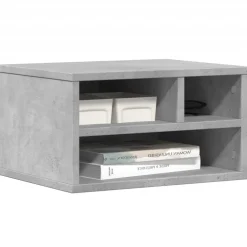 vidaXL Printerkastje 40x32x22,5 cm bewerkt hout betongrijs