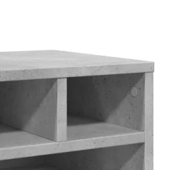vidaXL Printerkastje 40x32x22,5 cm bewerkt hout betongrijs
