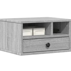 vidaXL Printerkastje 40x32x22,5 cm bewerkt hout grijs sonoma eiken