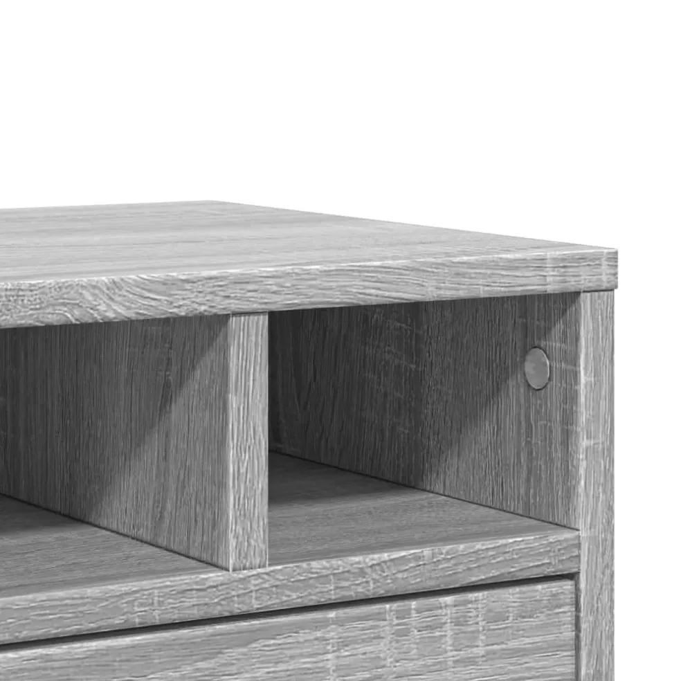 vidaXL Printerkastje 40x32x22,5 cm bewerkt hout grijs sonoma eiken