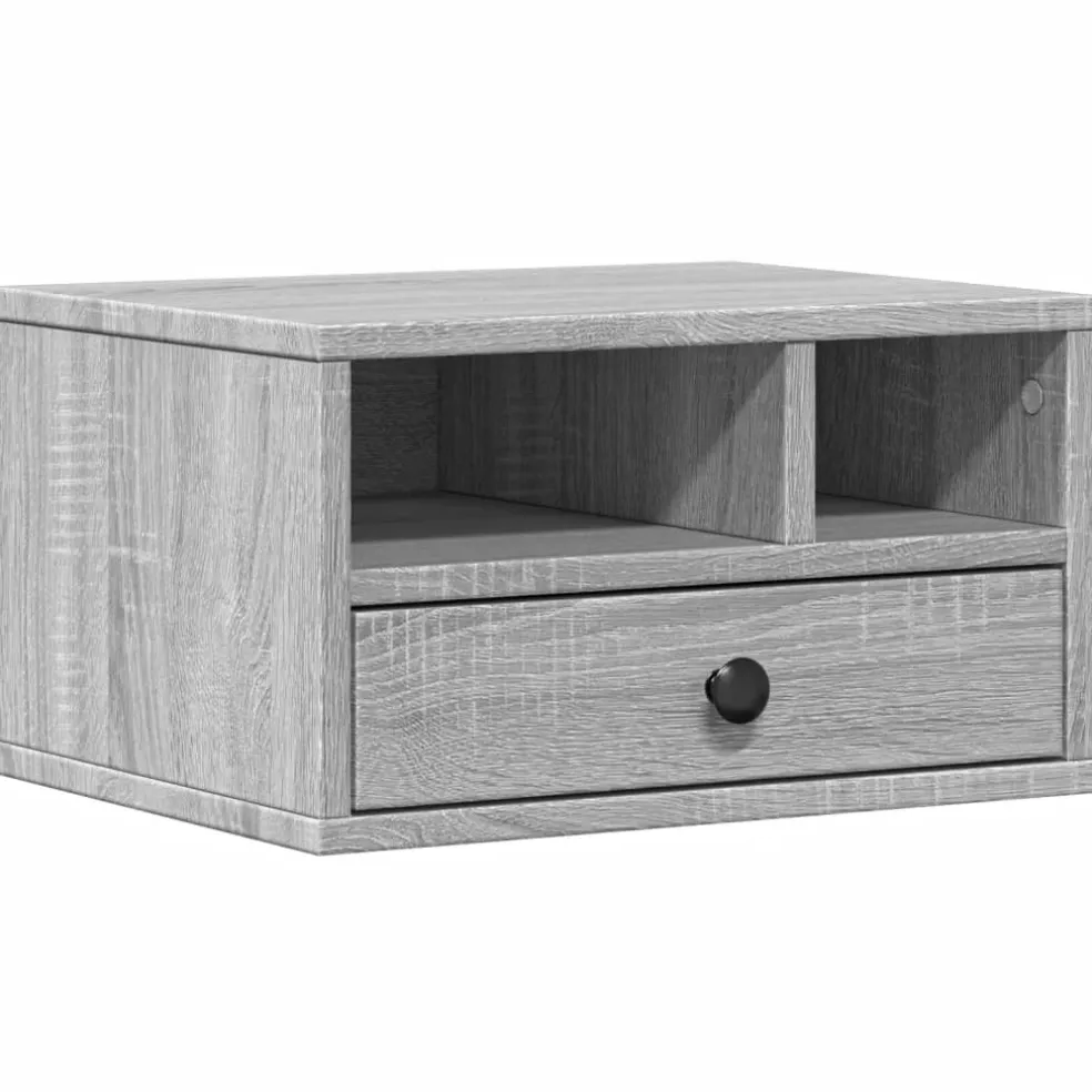 vidaXL Printerkastje 40x32x22,5 cm bewerkt hout grijs sonoma eiken
