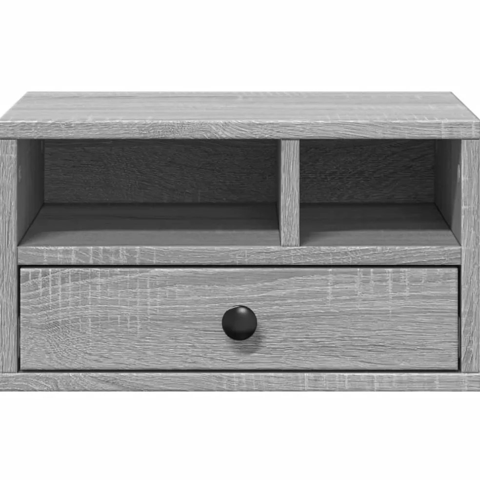 vidaXL Printerkastje 40x32x22,5 cm bewerkt hout grijs sonoma eiken