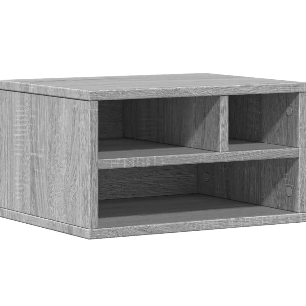 vidaXL Printerkastje 40x32x22,5 cm bewerkt hout grijs sonoma eiken