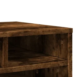 vidaXL Printerkastje 49x40x22,5 cm bewerkt hout gerookt eikenkleurig