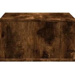 vidaXL Printerkastje 49x40x22,5 cm bewerkt hout gerookt eikenkleurig
