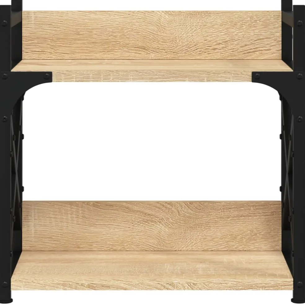 vidaXL Printerstandaard 2-laags 40x20x40 cm bewerkt hout sonoma eiken