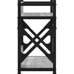 vidaXL Printerstandaard 2-laags 40x20x40 cm bewerkt hout grijs sonoma