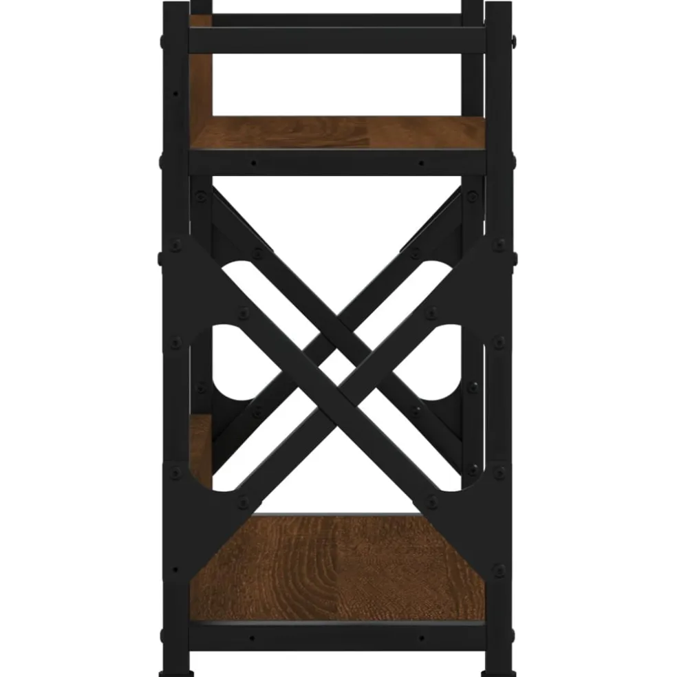 vidaXL Printerstandaard 2-laags 40x20x40 cm bewerkt hout bruineiken