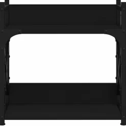 vidaXL Printerstandaard 2-laags 40x20x40 cm bewerkt hout zwart