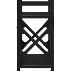 vidaXL Printerstandaard 2-laags 40x20x40 cm bewerkt hout zwart