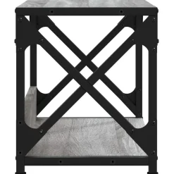 vidaXL Printerstandaard 44x26x31,5 cm bewerkt hout grijs sonoma eiken