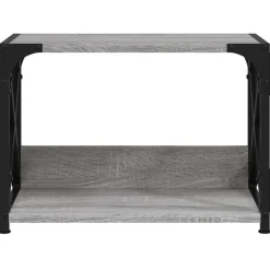 vidaXL Printerstandaard 44x26x31,5 cm bewerkt hout grijs sonoma eiken