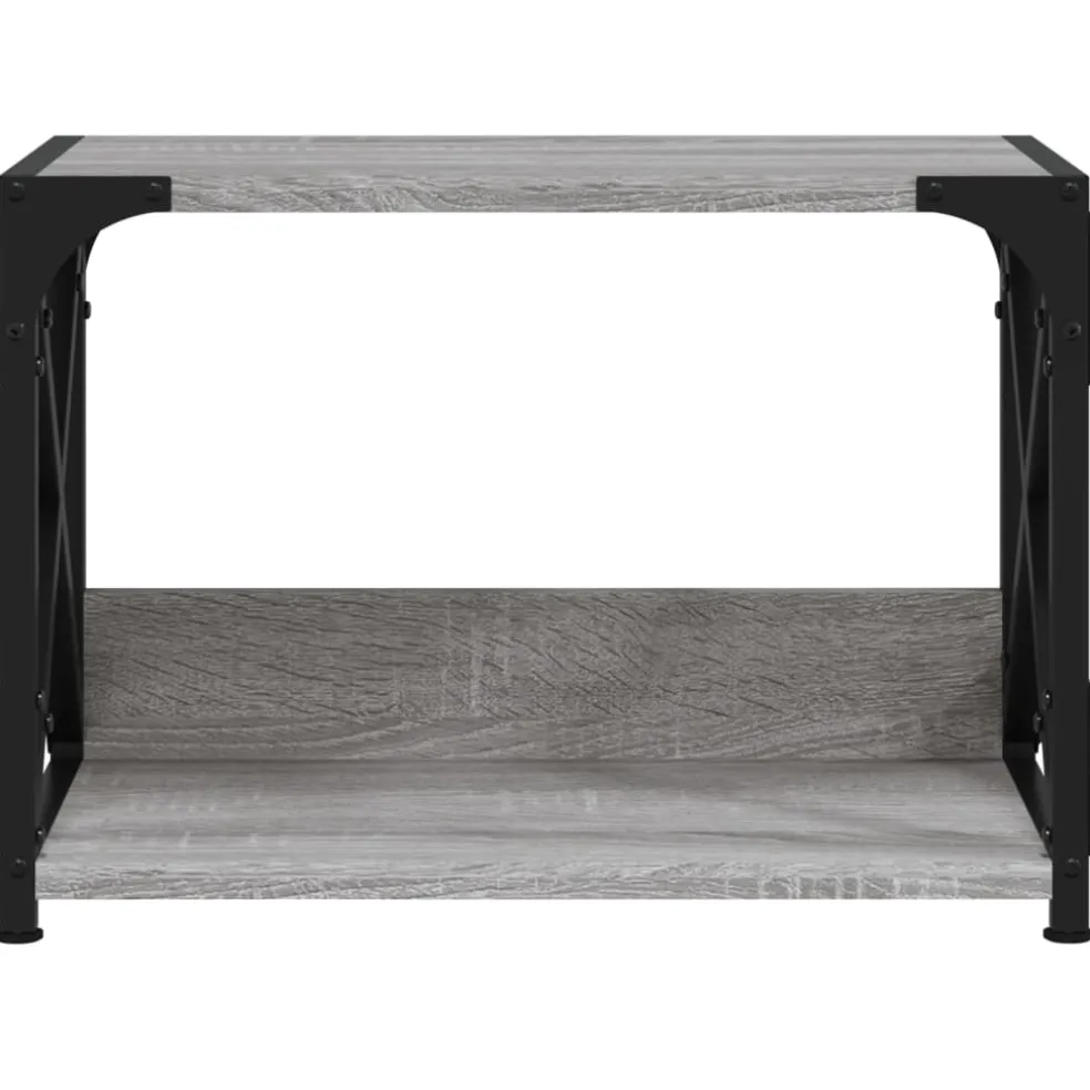 vidaXL Printerstandaard 44x26x31,5 cm bewerkt hout grijs sonoma eiken