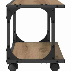 vidaXL Printerstand Artisanaal eiken 41 x 28 x 33,5 cm Bewerkt hout