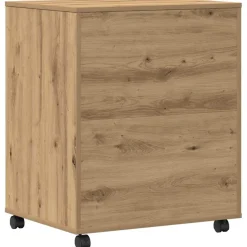 vidaXL Printerstand Artisanaal eiken 60 x 48 x 74 cm Bewerkt hout