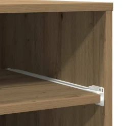 vidaXL Printerstand Artisanaal eiken 60 x 48 x 74 cm Bewerkt hout