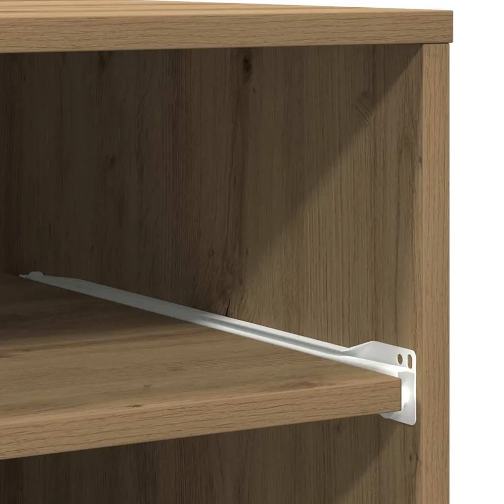 vidaXL Printerstand Artisanaal eiken 60 x 48 x 74 cm Bewerkt hout