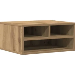 vidaXL Printerstand Artisanaal eiken 49 x 40 x 22,5 cm Bewerkt hout