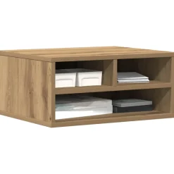 vidaXL Printerstand Artisanaal eiken 49 x 40 x 22,5 cm Bewerkt hout