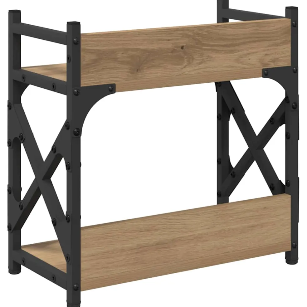 vidaXL Printerstand Artisan Eiken 40 x 20 x 40 cm Bewerkt hout