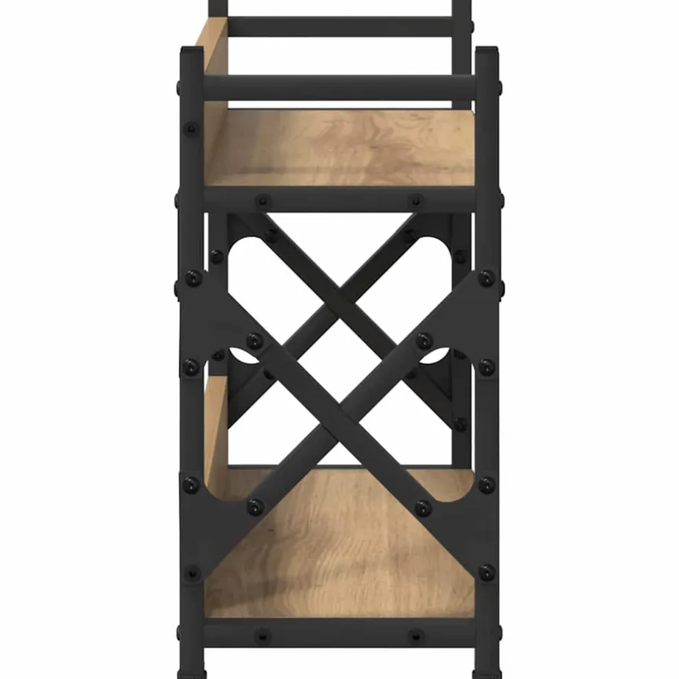 vidaXL Printerstand Artisan Eiken 40 x 20 x 40 cm Bewerkt hout