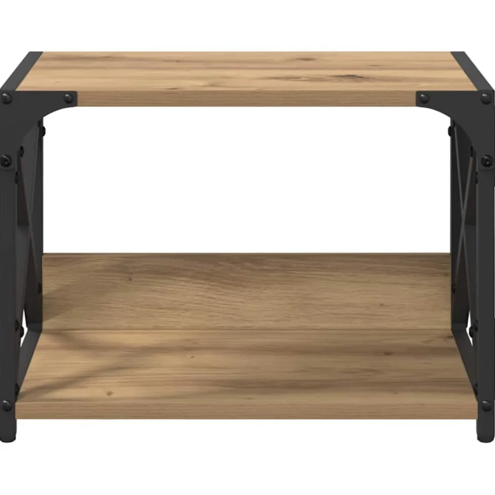 vidaXL Printerstand Artisan Eiken 41 x 32 x 34,5 cm Bewerkt hout