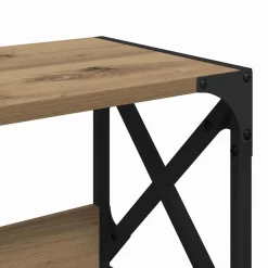 vidaXL Printerstand Artisan Eiken 41 x 32 x 34,5 cm Bewerkt hout