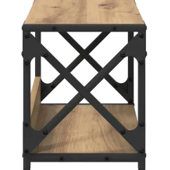 vidaXL Printerstand Artisan Eiken 41 x 32 x 34,5 cm Bewerkt hout