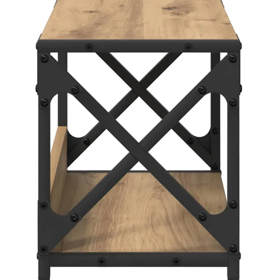 vidaXL Printerstand Artisan Eiken 41 x 32 x 34,5 cm Bewerkt hout