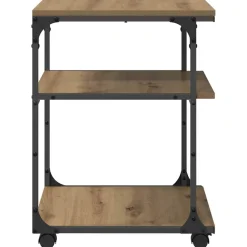 vidaXL Printerstand Artisan Eiken 43 x 48 x 64 cm Bewerkt hout