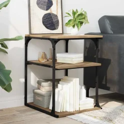 vidaXL Printerstand Artisan Eiken 43 x 48 x 64 cm Bewerkt hout
