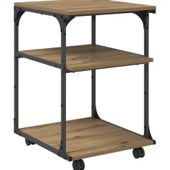 vidaXL Printerstand Artisan Eiken 43 x 48 x 64 cm Bewerkt hout