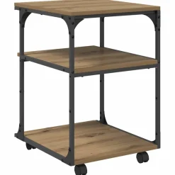 vidaXL Printerstand Artisan Eiken 43 x 48 x 64 cm Bewerkt hout