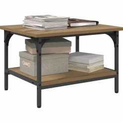 vidaXL Printerstand Artisan Eiken 50 x 40 x 38 cm Bewerkt hout