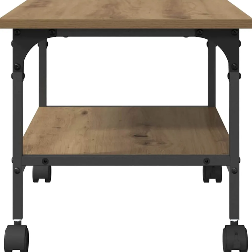 vidaXL Printerstand Artisan Eiken 50 x 40 x 38 cm Bewerkt hout