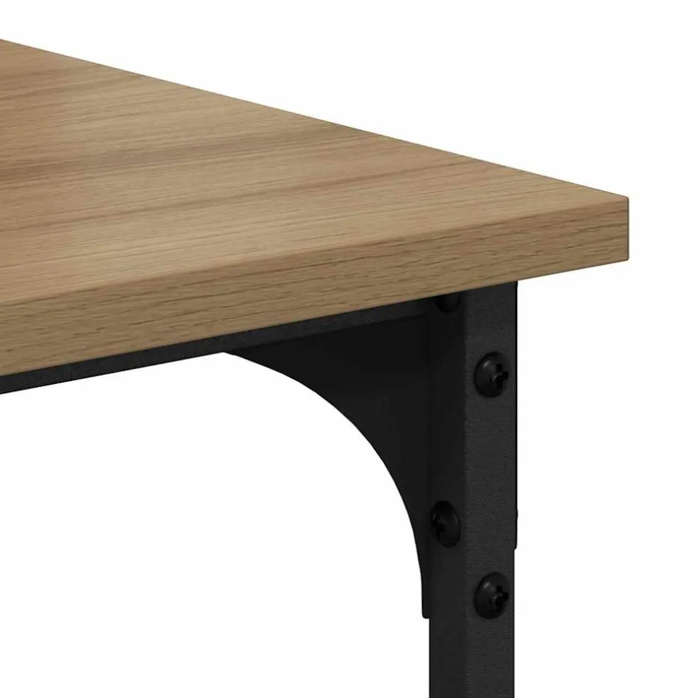 vidaXL Printerstand Artisan Eiken 50 x 40 x 38 cm Bewerkt hout