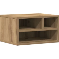 vidaXL Printerstand Artisan Eiken 40 x 32 x 22,5 cm Bewerkt hout