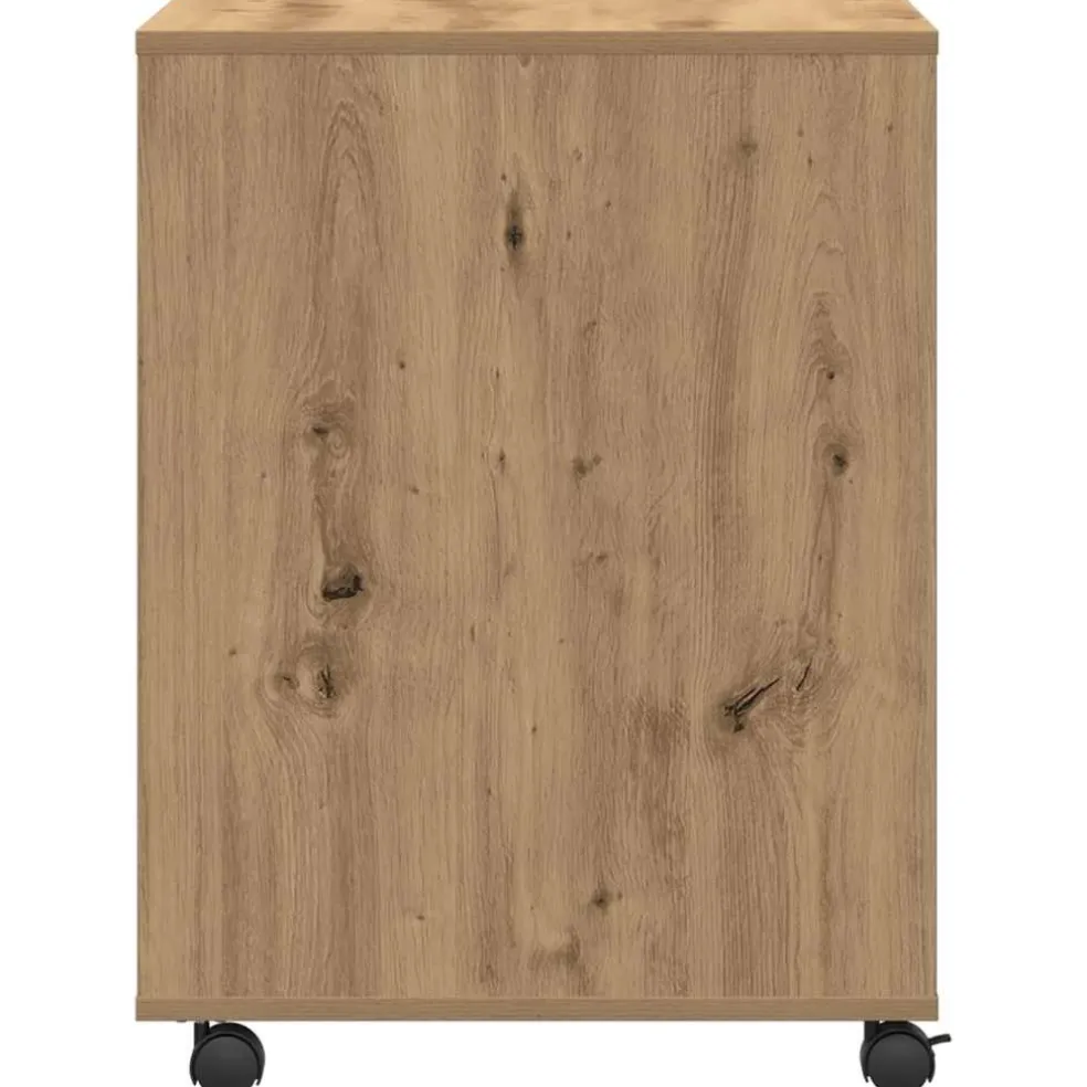 vidaXL Printerstand artisanaal eikenkleurig 60 x 50 x 67 cm