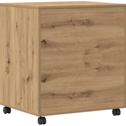 vidaXL Printerstand artisanaal eikenkleurig 60 x 50 x 67 cm