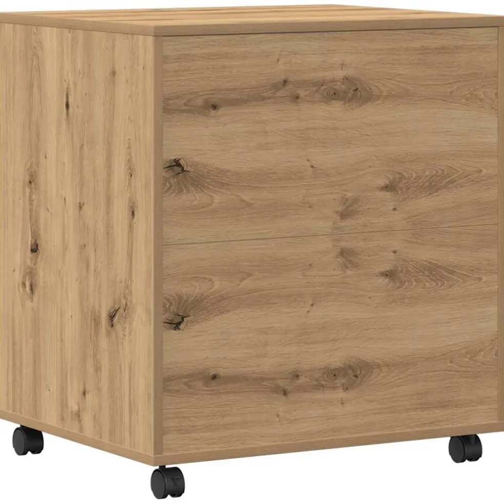 vidaXL Printerstand artisanaal eikenkleurig 60 x 50 x 67 cm