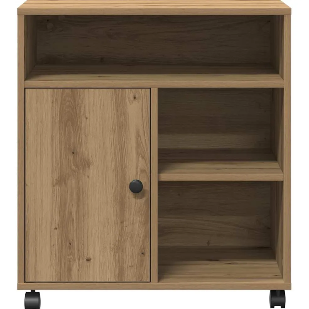 vidaXL Printerstand artisanaal eikenkleurig 60 x 50 x 67 cm