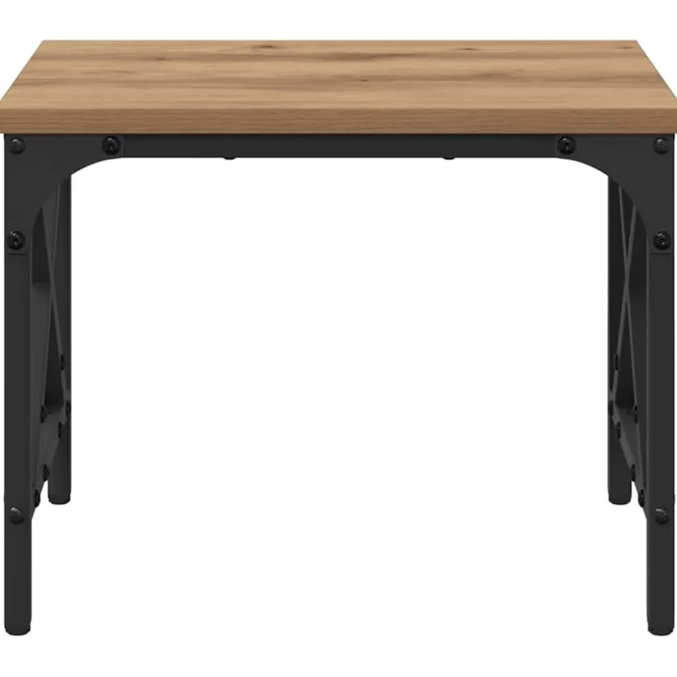 vidaXL Printerstand Artisanaal eiken 40 x 30 x 31 cm Bewerkt hout
