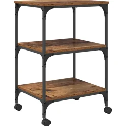 vidaXL Printerstand Oud hout 50 x 41 x 75 cm Bewerkt hout