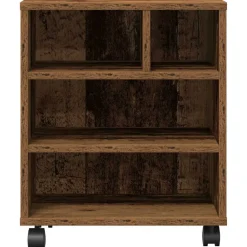 vidaXL Printerstand Oud hout 41 x 32 x 48 cm Bewerkt hout