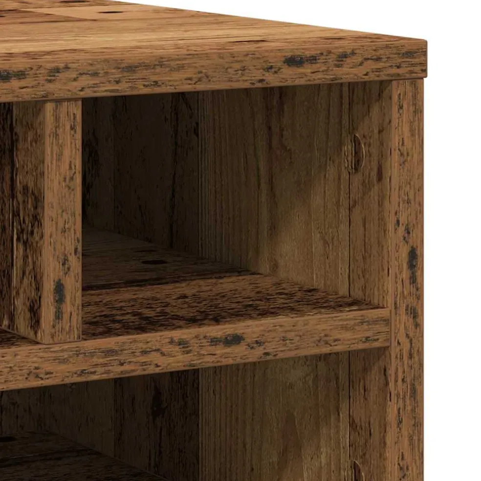 vidaXL Printerstand Oudhout 40 x 32 x 22,5 cm Bewerkt hout