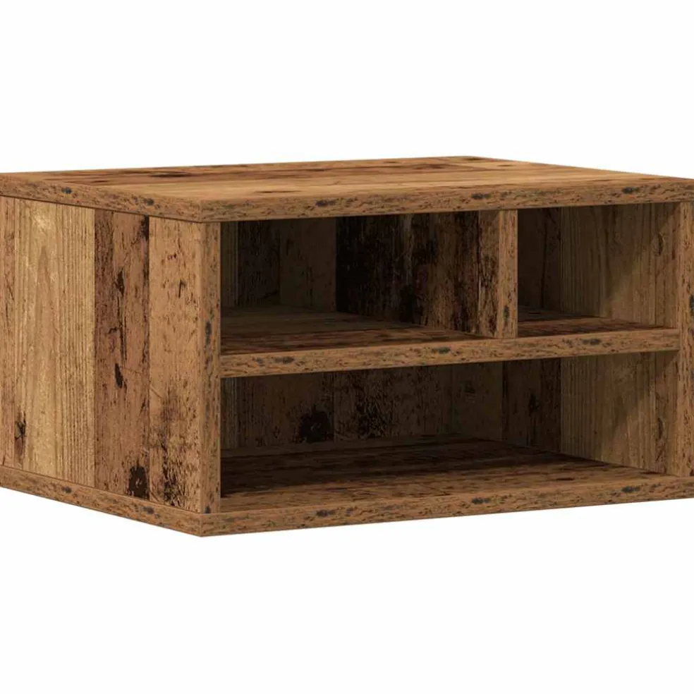 vidaXL Printerstand Oudhout 40 x 32 x 22,5 cm Bewerkt hout