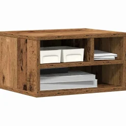 vidaXL Printerstand Oudhout 40 x 32 x 22,5 cm Bewerkt hout