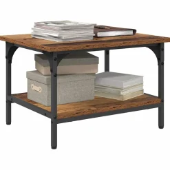 vidaXL Printerstand Oud Hout 50 x 40 x 38 cm Bewerkt hout