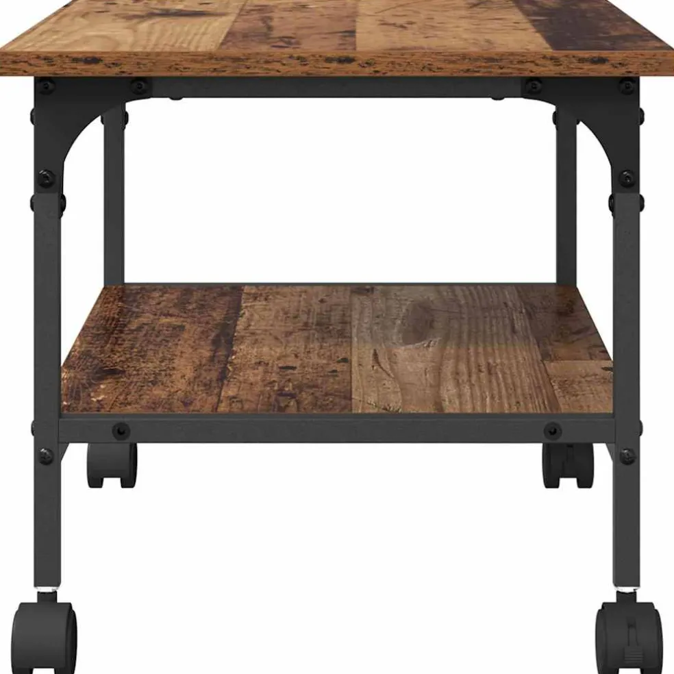 vidaXL Printerstand Oud Hout 50 x 40 x 38 cm Bewerkt hout