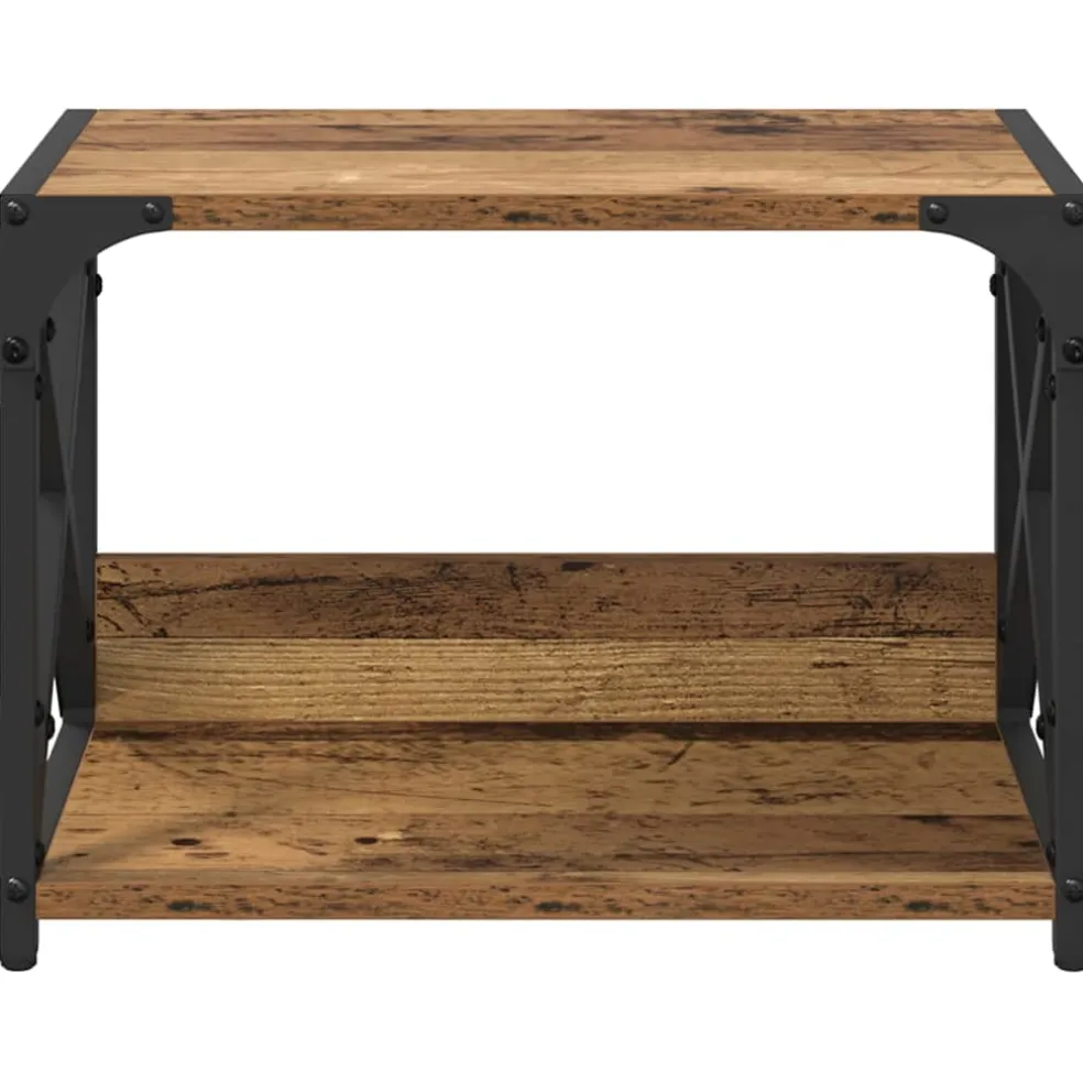 vidaXL Printerstand Oud Hout 44 x 26 x 31,5 cm Bewerkt hout